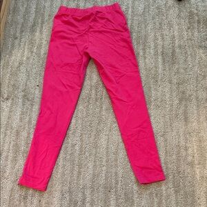 Lands' End Vibrant Pink Kids Leggings